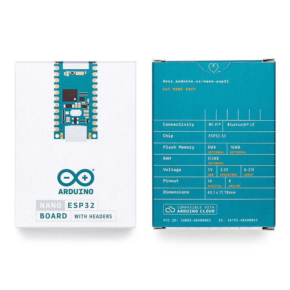 Arduino® Nano ESP32 with Headers