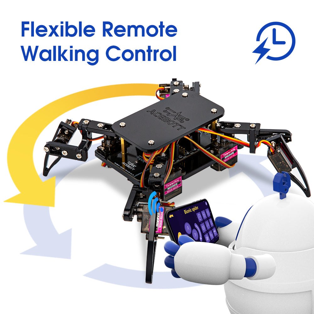 ACEBOTT Quadruped Bionic Spider Robot with ESP8266